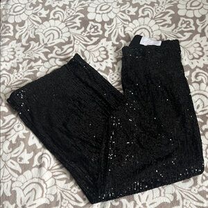 Alexia Admor Black Sequin Trousers